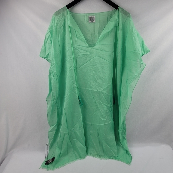 NWT Romi Como Swim mint fringe tassle coverup ponc - Picture 1 of 5